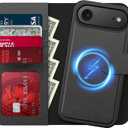 FUNMIKO for iPhone 17 Air Case Wallet,Detachable Flip Folio Leather Cover,RFID Blocking 4 Card Slots Holder,Magnetic Kickstand,Protective Phone Shell for Women Girls,Black