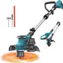 Cordless String Trimmer Compatible with Makita 18V (Tool Only), MtiolHig 3 in 1 Weed Eater with Brushless Motor & Battery Level Display, Electric Weed Wacker/Edger Trimmer for Yard, w/ 18 Line, Blue