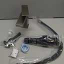 Midanya Bathroom Faucets 1 Hole, Single Handle Stainless Steel Bathroom Sink Faucet, Modern Vanity Faucets with Deck Plate,Water Supply Hoses and Pop Up Drain,Brushed Nickel