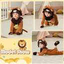 Halloween Baby Lion Costume for Toddler, Infant Cow Costume Onesie Animal Cosplay Jumpsuit Bodysuit (9-12 Months)
