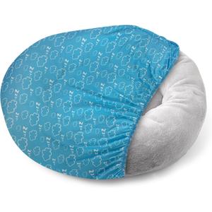 Round Dog Bed Covers Replacement Washable, Dog Bed Washable Cover, for All Shapes (Small (Up to 27), Cloud Nine)