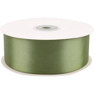 1-1/2 inch Olive Green Polyester Ribbon 50 Yards for Wedding Invitations, Bridal Bouquets, Sewing, Party Decorations, Gift Wrapping and More