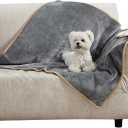 Bedsure Waterproof Dog Blankets for Medium Dogs Washable - Medium Cat Blanket for Couch Protection, Sherpa Fleece Puppy Blanket, Soft Plush Reversible Throw Furniture Protector, 30"X40", Grey