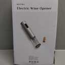 Secura Electric Opener, Automatic Electric Bottle Corkscrew Opener with Foil Cutter, Rechargeable (Stainless Steel)