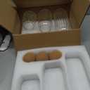 Glass Jar Set of 3 - Airtight Sealed Cork Lids, Round Bottles for Coffee Beans, Nut Storage, Canisters with Wooden Cork & Ball Lids, Glass Containers
