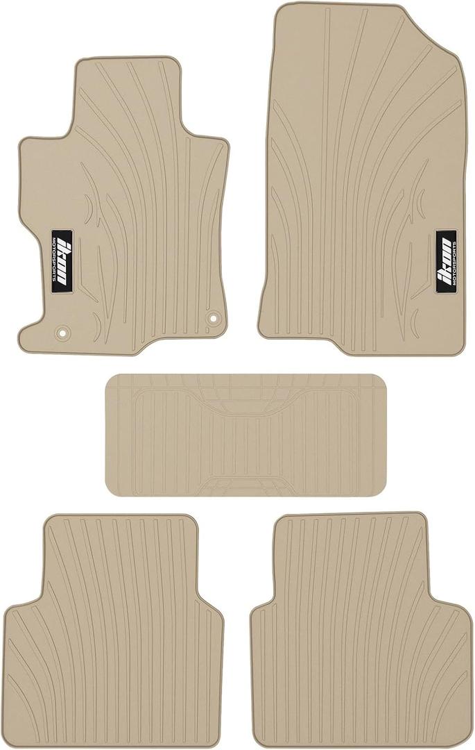 Fit 2008-2012 Honda Accord Sedan 4Door Floor Mat IKON Style Beige