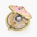 Travel Compact Mirror, Cosmetic Makeup Folded, Anime Star Crystal Design, Pocket Size for Travel, Cosplay Prop for Women Girls Friends (7cm) (2.8"L x 2.8"W)