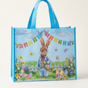 WRAPAHOLIC 13" Large Reusable Easter Gift Bag with Handles - Bunny Ears Dog Gift Bags for Easter, Baby Shower, Kids Birthday and Spring