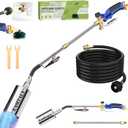 Propane Torch Weed Burner, Long/Short Mode, 35" Heavy Duty Blow Torch Flamethrower with 12.5FT Hose for Flame Weeding, Roofing, BBQ, Melting Ice