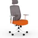 HON Altern Ergonomic Office Chair with Headrest, Arms, Wheels, Foam Cushion Seat, Mid Back Home Office Desk Chair Comfy, Gaming Chair, Height Adjustable Arms, Synchro-Tilt, White Frame, Apricot