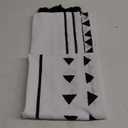 Uphome 72x72 Boho Shower Curtain Black and White Fabric Bathroom Curtains Set with Hooks, Chic Triangle and Geometric Tassel Bath Curtain, Heavy Duty and Waterproof for Modern Hotel Decor