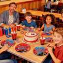 Cartoon Spider Birthday Party Supplies for Kids Child Themed Birthday PartyRed Blue Superhero Theme Party Decorations Disposable Tableware Set With Plates, Cups, Napkins & Cutlery for 24 Guests