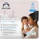 Amazon Brand - Mama Bear Plush Protection Diapers - Size 4, 36 Count, Hypoallergenic Premium Disposable Baby Diapers, White and Cloud Dreams