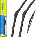 Gavimnal 24"+18"+13" Silicone Wiper Blades Replacement For Chevrolet Equinox 2018-2021,All-Season Front Rear Windshield Wiper Blades(Set of 3)