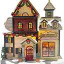 MOMENTS IN TIME Christmas Village Building, Bed and Breakfast with LED Lights - Battery Operated (not Included) (8.5" H x 8.3" W x 5.5" D)
