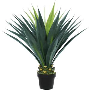3ft Artificial Agave Plant, 38 Inch Tall Faux Agave Plants in Black Pot, Fake Floor Plant Outdoor Indoor for Front Porch Patio Home Office Door Step Hotel Desert Style Decor 1PCS