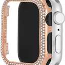 Goton Privacy Waterproof Case Compatible for Apple Watch Series 11/10 Screen Protector 46mm, Anti Spy Face Cover Back Bumper for iWatch Accessories (Rose Gold)