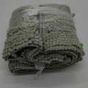 H.VERSAILTEX Sage Bathroom Rugs, Bath Mat Set of 2 Extra Thick Chenille Striped Pattern Shaggy Bath Rugs for Bath Room, Non Skid Bath Mats for Bathroom Floor (32 x 20 Plus 24 x 17 - Inches)