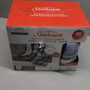 Sunbeam Microplush Sherpa Electric Heated Throw Blanket-Black/White Plaid 60×70"