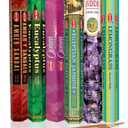HEM assorted best sellers incense sticks pack of 6 - 120 Sticks, Fragrance - Lemongrass, Lavender, Egyptian Jasmine, Ambar Sandalo, Opium, Eucalyptus