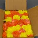 Marigold Garland for Decoration 5 Pcs of 5 feet Long Strands Artificial Marigold Flowers with Bell, Indian Dcor for Pooja/Diwali Decorations/Christmas (Orange + Yellow)