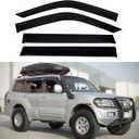 Window Visors for 2001-2006 Mitsubishi MonteroRain Guards Sun Shields Window DeflectorTape-On Style4PCS