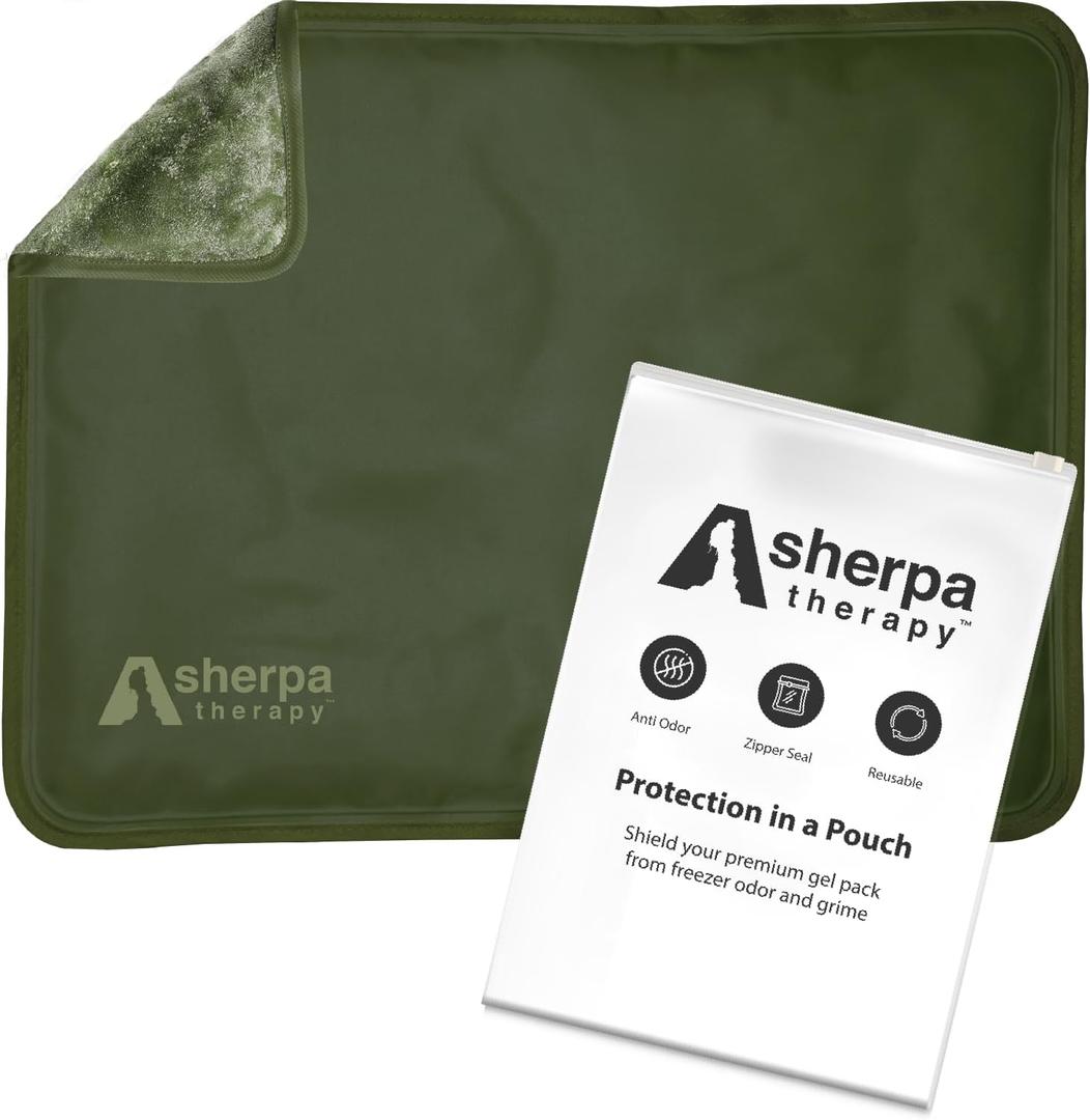 Large Hot and Cold Flexible Gel Ice Packs for Injuries Reusable, Cold Packs for Injuries Reusable Ice Packs, Soft Ice Pack for Back Cold Compress - 11.5" x 14.5" - Green