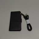 iCoverCase for Samsung Galaxy S22 Wallet Case with Card Holder, Kickstand Feature PU Leather Case with Adjustable Crossbody Lanyard Magnetic Clasp Zipper Pocket Flip Cover (Black)