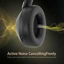 Active Noise Cancelling Headphones, 100H Playtime Headphones Wireless Bluetooth, Bluetooth Headphone with Mic, Over Ear Wireless Headphone with Deep Bass,Fast Charging for Travel