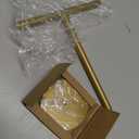 Hand Towel Holder Stand with Heavy Base, Hand Towel Rack for Bathroom (Stainless Steel, Gold Brushed)