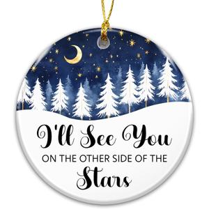 Memorial Ornament 2025  Ill See You on The Other Side of The Stars, Remembrance Ornament for Loved Ones, Sympathy Gift, Bereavement Keepsake, Condolence for Loss of Family, Friend