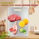 Titanium Cutting Board - Titanware Titanium Cutting Boards for Kitchen, Double-Sided Medical-Grade Hygiene Durable, Dishwasher Safe Stainless Steel Cutting Boards Outdoor Camping (1PC 8x11.5 Inch)