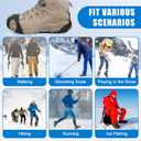 Ice Cleats Snow Traction Crampons for Shoes and Boots,11-Stud Ice Cleats Walking Traction Grips Anti-Slip Ice Snow Grippers Over Shoe for Women Men Walking on Snow and Ice