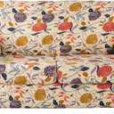 Lamberia Printed Sofa Cover for 2 Cushion Couch High Stretch Sofa Slipcovers 3 Piece Loveseat Slipcover with Two Separate Cushion Covers Elastic Bottom Floral Pattern (Vine Flower, Loveseat)