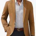 PJ PAUL JONES Men's Casual Blazer One Button Lightweight Sport Coats Solid Notched Lapel Suit Jackets Size S