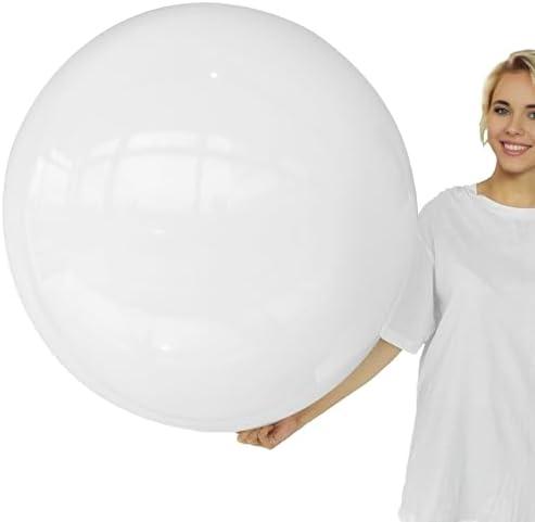 Adeyoo 36 Inch White Balloons - Giant Balloons Jumbo White Latex Balloon Extra Large Round Balloon for Christmas Wedding Bridal Birthday Bachelorette Party Decorations (4Pcs), Photo Shoot