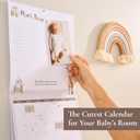 Baby's First Year Calendar with 100 Stickers - Unisex Baby Design 1st Years Wall Calendar With Stickers, Baby Tracker, Baby Scrapbook for New Mom and Newborn Boys & Girls