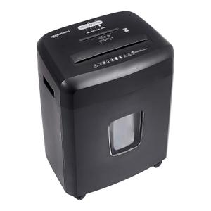 Amazon Basics 18 Sheet Cross Cut Paper, CD, and Credit Card Shredder with 6 Gallon Bin, 30 Minutes Continuous Run Time, Black