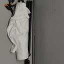 White Backdrop with Stand, 6x9 ft White Photo Backdrop Curtain with 6.3x6.5 ft Background Stand, Portable Back Drop Support Kit with Carrying Bag, 5 Strong Spring Clamps