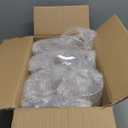 SDBALLBZ Detachable Coupe Glasses Set of 24, Plastic Martini Glasses 10oz, Ribbed Vintage Cocktail Glass with Gold Rim, Unbreakable Reusable BPA-free Stemware for Wedding Anniversary (Clear)