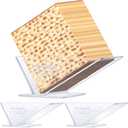 Sintuff 3 Pcs Passover Matzah Holder Acrylic Clear Matzo Box for Pesach Seder Table with Hebrew Letters(White)