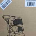 FDW Pet Stroller 4-Wheel Dog Cat Stroller Travel Folding Carrier Puppy Stroller with Cup Holder and Removable Liner for Small Medium Dogs Cats, Purple