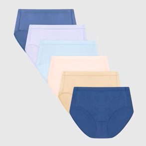 Hanes Women's Organic Cotton Panties Pack, ComfortSoft Underwear, 6(5)