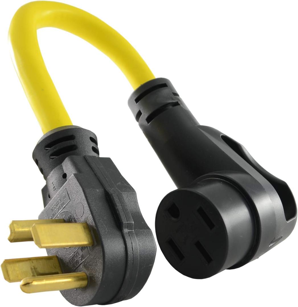 Conntek EV1430T NEMA 14-30P to NEMA 14-50R Pigtail Adapter Compatible with RV and Tesla Use