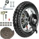 12-1/2 x 2.75 12.5x2.75 Rear Wheel Assembly Replacement for Razor MX350 MX400 Dirt Rocket with Knobby Street Tire Inner Tube Rim 25H 132 Link Chain Tensioner Freewheel Sprocket Dirt Bike Parts