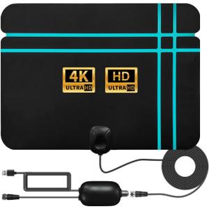 HD Digital TV Antenna for Free Local Channels, Amplified Long Range Indoor Antenna for Smart TV, Supports 4K 1080p Reception with Signal Booster and 25ft Cable HD Digital TV Antenna for Free Local Channels, Amplified Long Range Indoor Antenna for Smart TV, Supports 4K 1080p Reception with Signal Booster and 25ft Cable