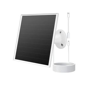 6W Solar Panel for Outdoor Security Camera with Micro USB & USB - C Port, Solar Panel Charger for Battery Camera, Fits Wyze/Reolink DC 5V Output, IP65/360° Adjustable, 9.8ft Cable, Fast Charging