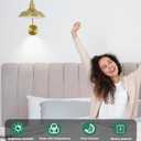 Gold Vintage LED Wall Sconce Set of 2, Wireless Battery Powered Wall Sconce with Remote Control, Dimmable Lighting for Bedroom, Hallway, Farmhouse Indoor Wall Sconce