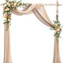 Ling's Moment Artificial Wedding Arch Flowers Kit, Apricot & Soft Peach