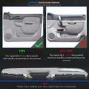 926-740 Front Right Passenger Side Armrest Repair Kit Fit for Chevy Silverado Suburban Tahoe Avalanche For GMC Sierra Yukon 2010-2014 Door Panel with Release Handle Above Armrest - Gray - GM# 84127326